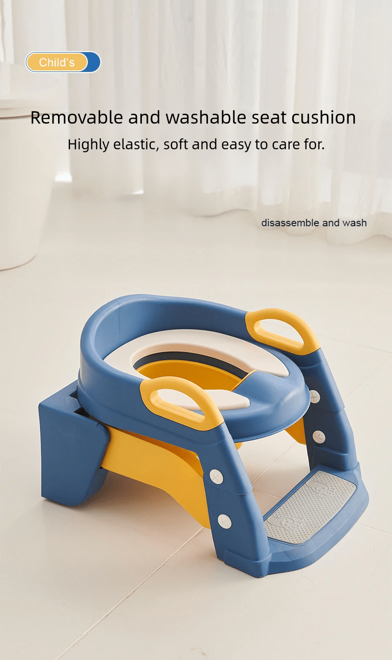 easy clean folding potty training seat with step stool ladder comfortable safe toilet trainer for   details 6