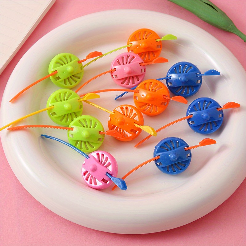 

12pcs Mini Gyro Toys - Cute Candy-colored Pull Ruler Games For , Classroom Prizes & Party Favors (assorted Colors)