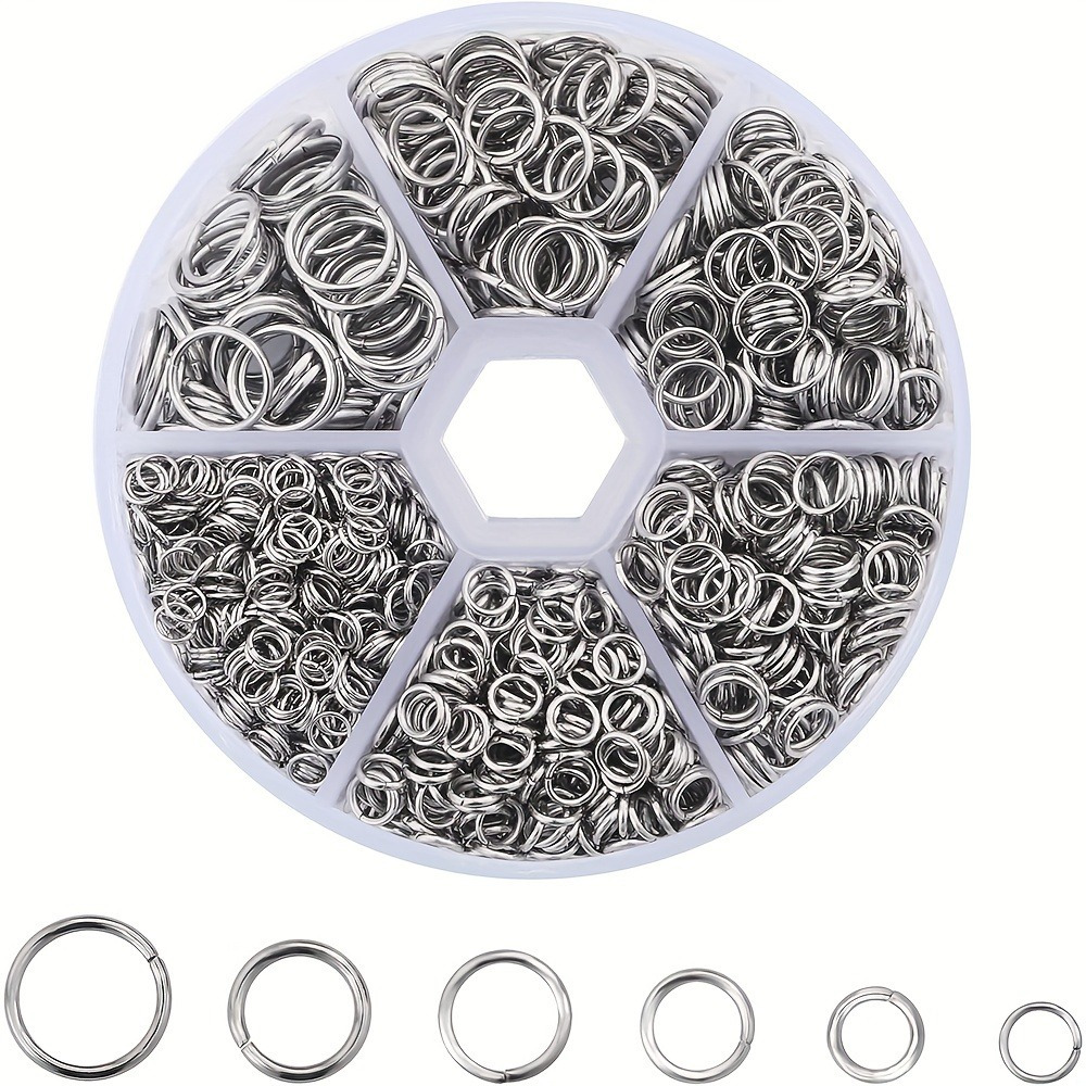 

304 Stainless Steel Jump Ring Set - Durable, Versatile, And Perfect For Diy Jewelry In Assorted Sizes 4-10mm