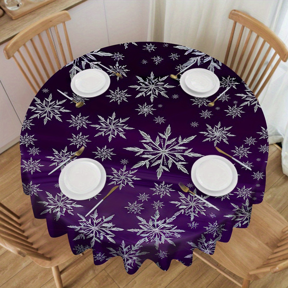 

1pc Christmas Round Tablecloth Tablecloth Printed Craft Party Tablecloth Funny Picture Decoration European And Party Tablecloth Shooting Background Cloth Tablecloth