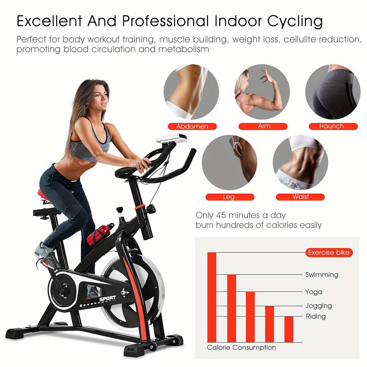 Burn Calories Best Recumbent Bike For Weight Loss Indoor Cycling - Main Image