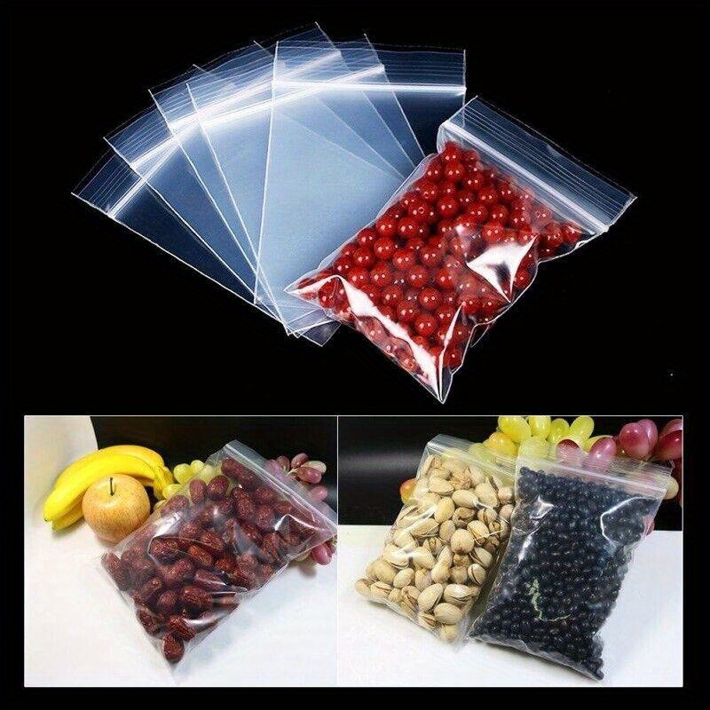 

500pcs Premium Transparent Resealable Bags - 4 Mil Polyethylene, Bpa-free, Jewelry, Beads, , Pills & Small Items Storage - 2 Sizes, Moisture-proof Zipper Closure, Bags For Jewelry Packaging