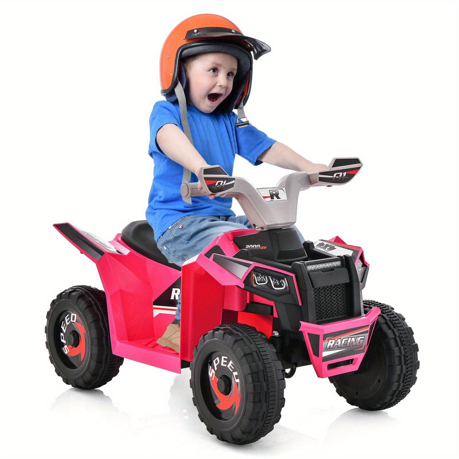 

Gymax Kids Atv 4 Wheeler Quad Toy Car 6v Battery Powered Motorized Toy