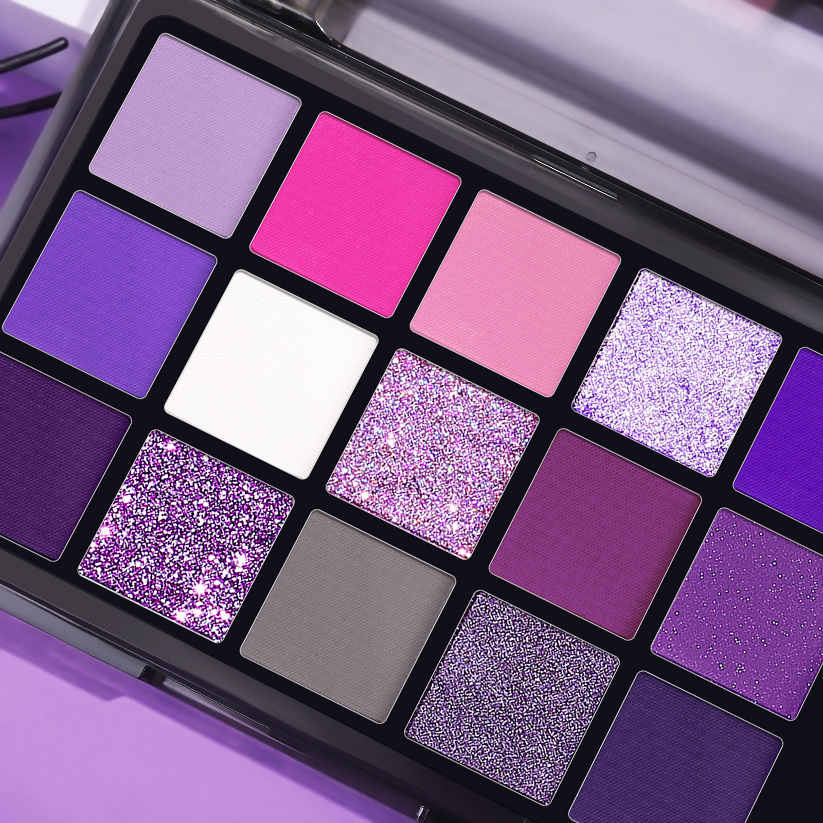 Beteligir Lidschatten-Palette Grün/Purple – 9 Hochpigmentierte Farben, Matt & Schimmer