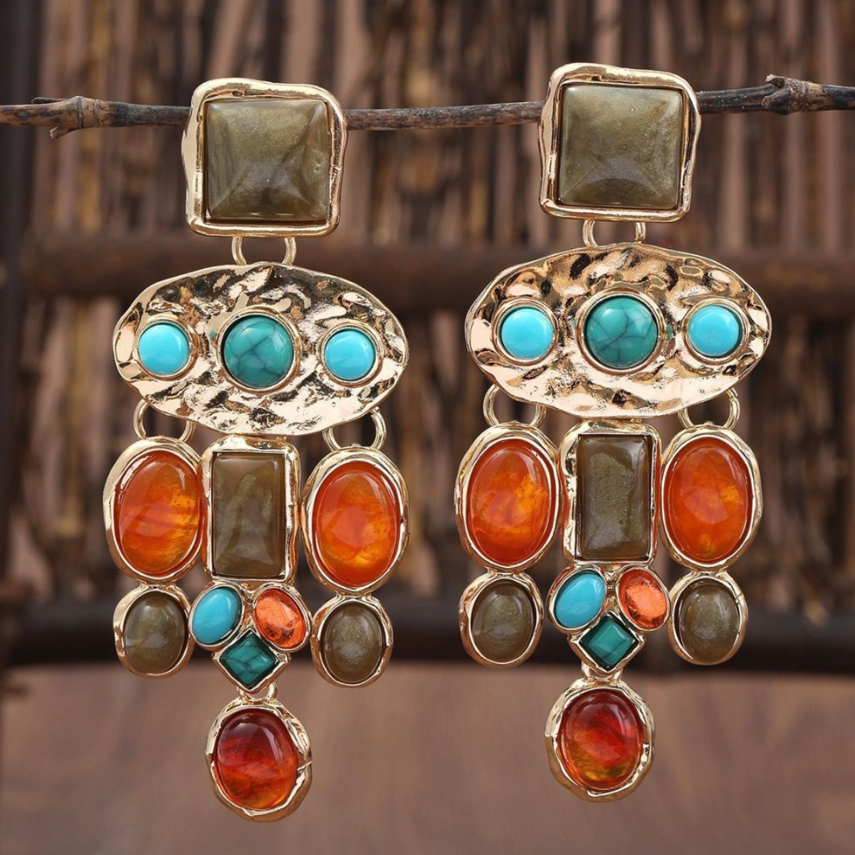 

Bohemian Earrings For Women - Retro With Turquoise, Vintage Jewelry, Vacation And , Earrings