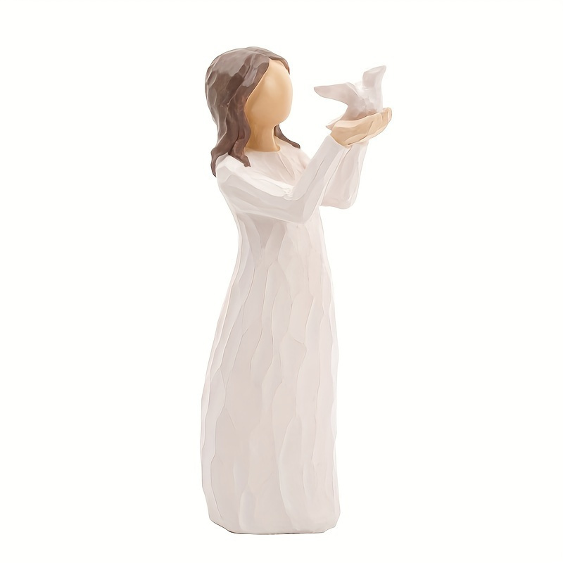 

Statue de personnage de fille créative : Décoration artistique en résine ABS pour la chambre et le salon - Idéale pour Noël