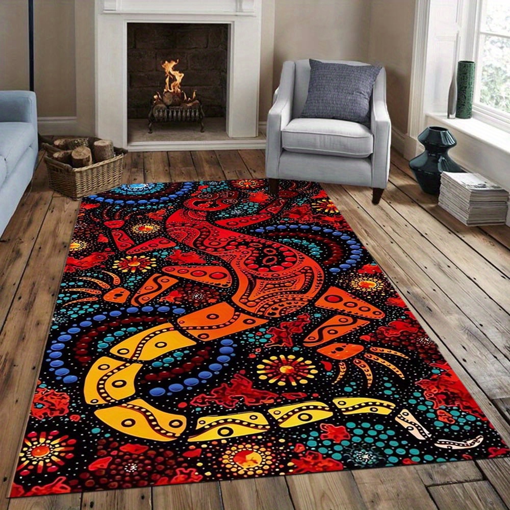 TEMU 1pc Animal Square Rug Decoration Corridor View Warmth And Style To Your Living Room Or Bedroom
