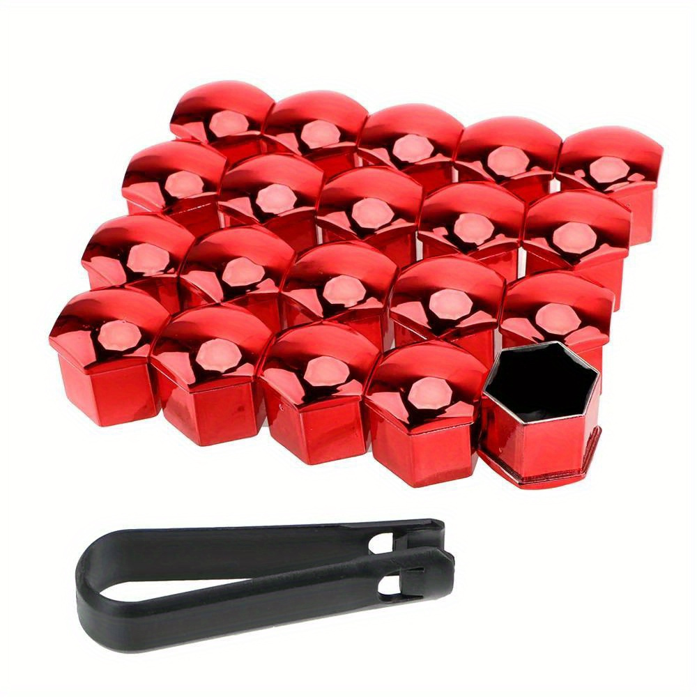 TEMU 42pcs 17/21mm Car Wheel Nut Caps Protection Covers Caps Anti-rust Auto Screw Cover Car Tyre Nut Bolt Exterior Decoration