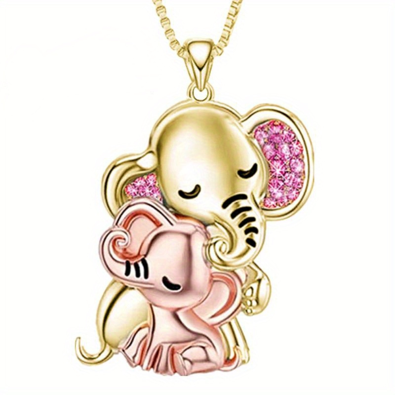 1pc bohemian style lovely parent child elephant pendant Temu