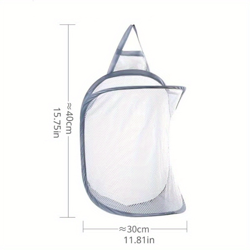   hanging laundry hamper polyester rectangle breathable laundry basket with handle versatile wall mounted clothes organizer for bathroom and   rooms details 9