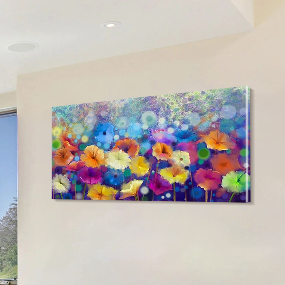 Poster Fiori Macchiato Quadri Decorativi Per Il Tuo Salotto Camera Stampe Di Arte Murale Estetica Per Camera Da Letto O A3 Con Cornici Nere | Leroy Merlin