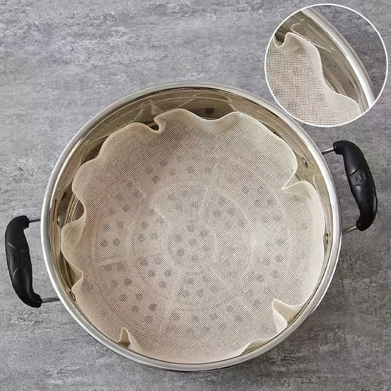 

6pcs Reusable Steamer Liners - 12" Round Mesh Cloth For Baking, & Breakfasts, Dumpling Plates