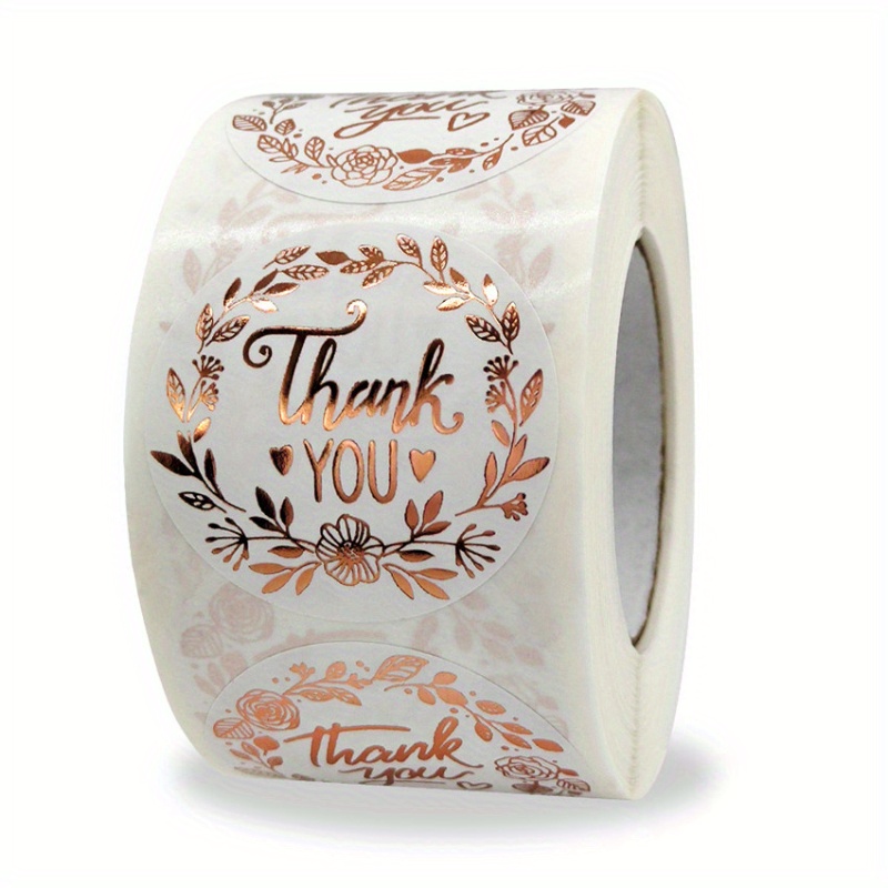 

500 Pcs Thank You Stickers With Floral Print - Perfect For Thanksgiving Gifts And Office Packaging