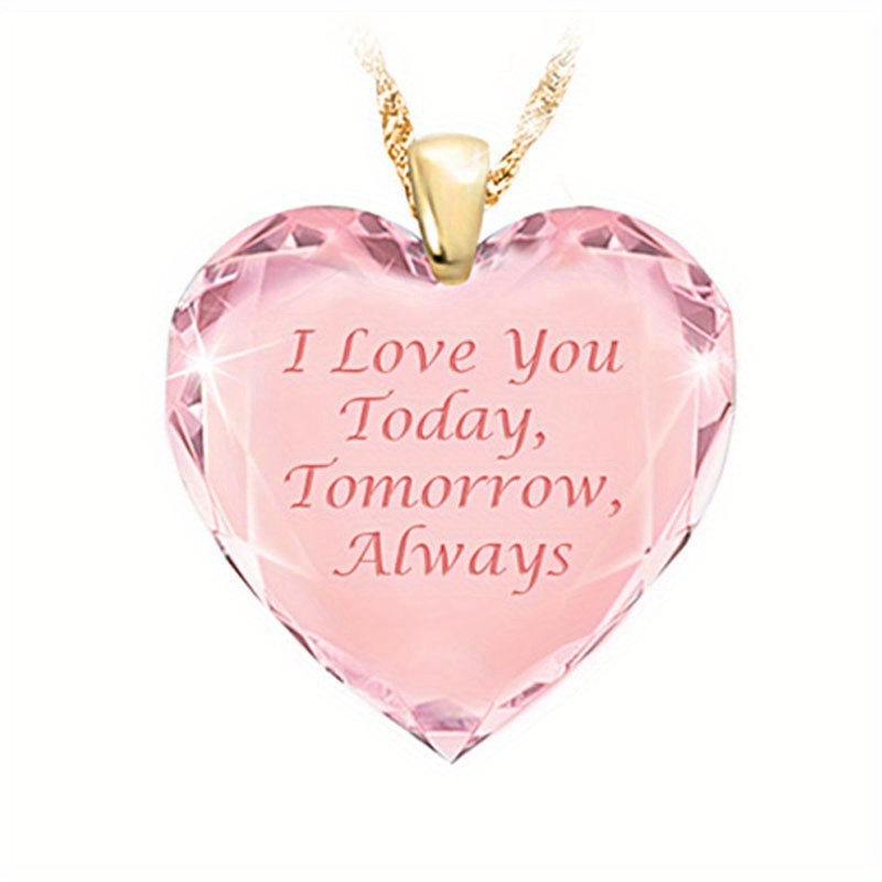 

Fashion Love Heart Necklace Pendant For Women Cubic Zirconia Wedding Jewelry Gifts Accessories