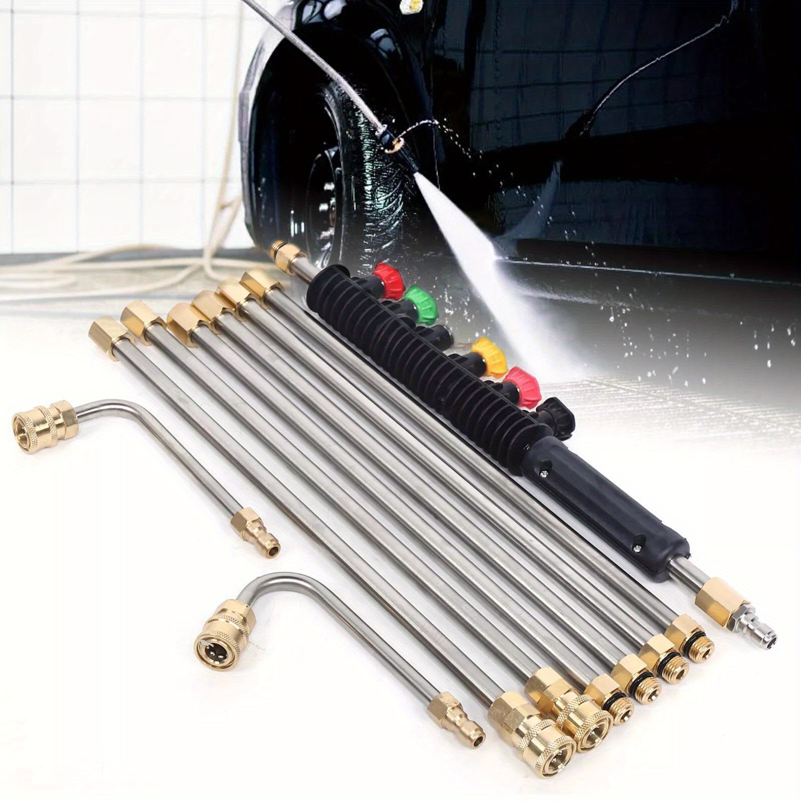 

Car Washing Washer Rod Cleaning Washer Rod, 10 Washer , 5 Atomizing Nozzle , 1 Rod, 0.64 Cm Connection, 4000 Psi 415101700