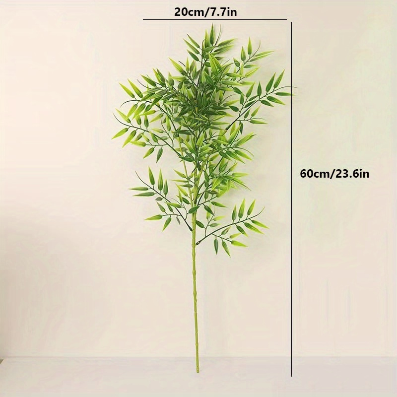 5pcs Realistic Fake Bamboo Tree - Artificial Bamboo Plant With Branches & Leaves, Low-maintenance Indoor Decoration Suitable For, Office, Zen Decor - Plastic Bamboo Sturdy Stalks