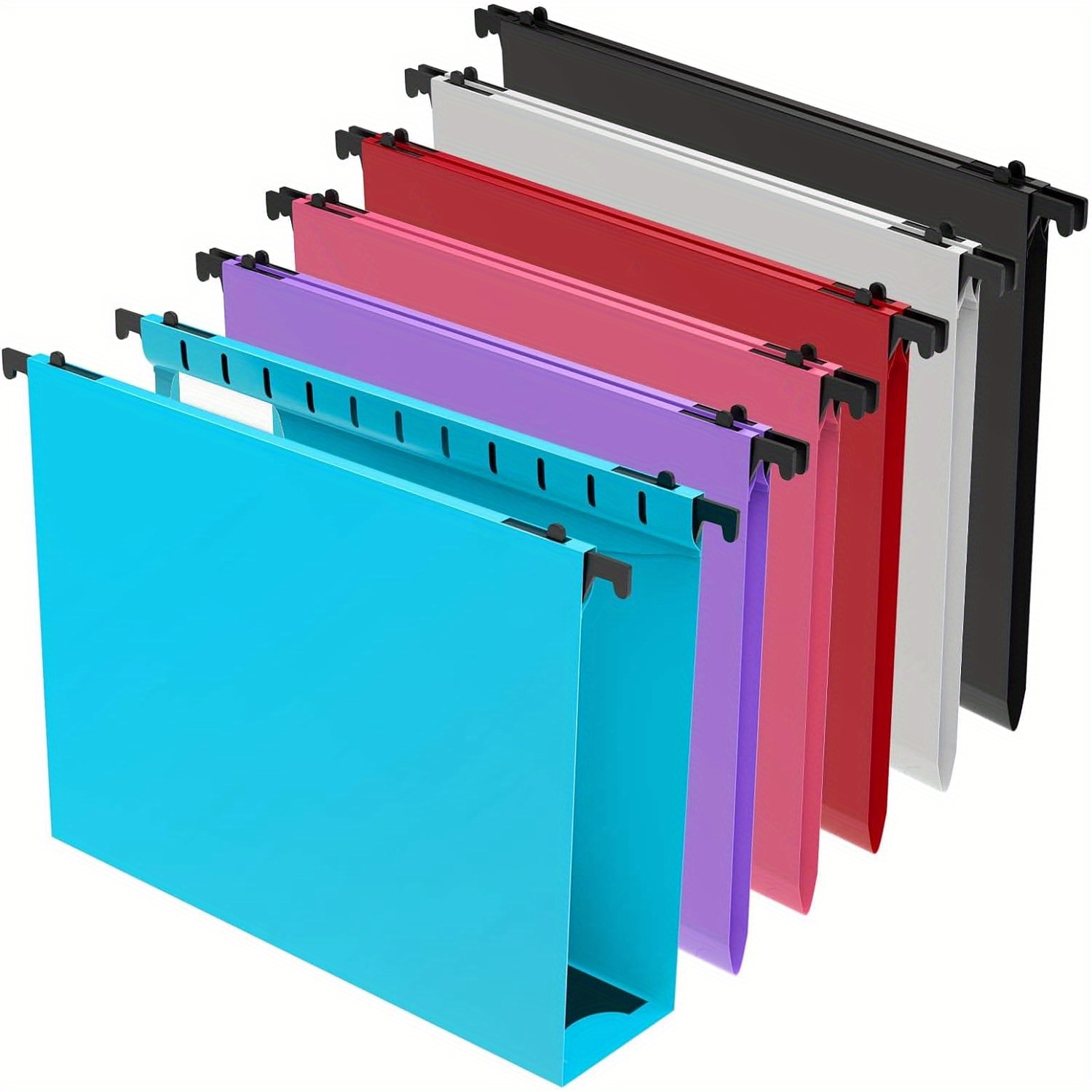 

6-pack Pp Polypropylene Hanging File Folders - , Reinforced, Heavy-duty 2-inch Expansion, Durable Letter Size Organizers For Office & Home Use