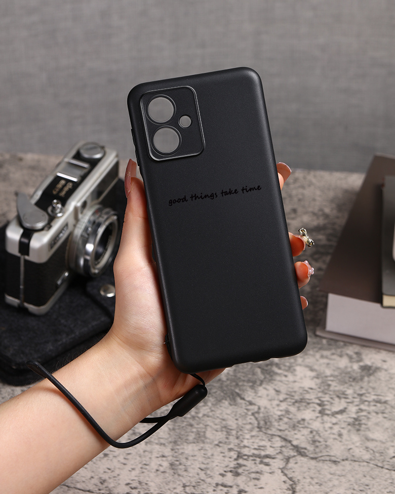 New For Motorola Moto G14 4G Case Black Silicone Luxury