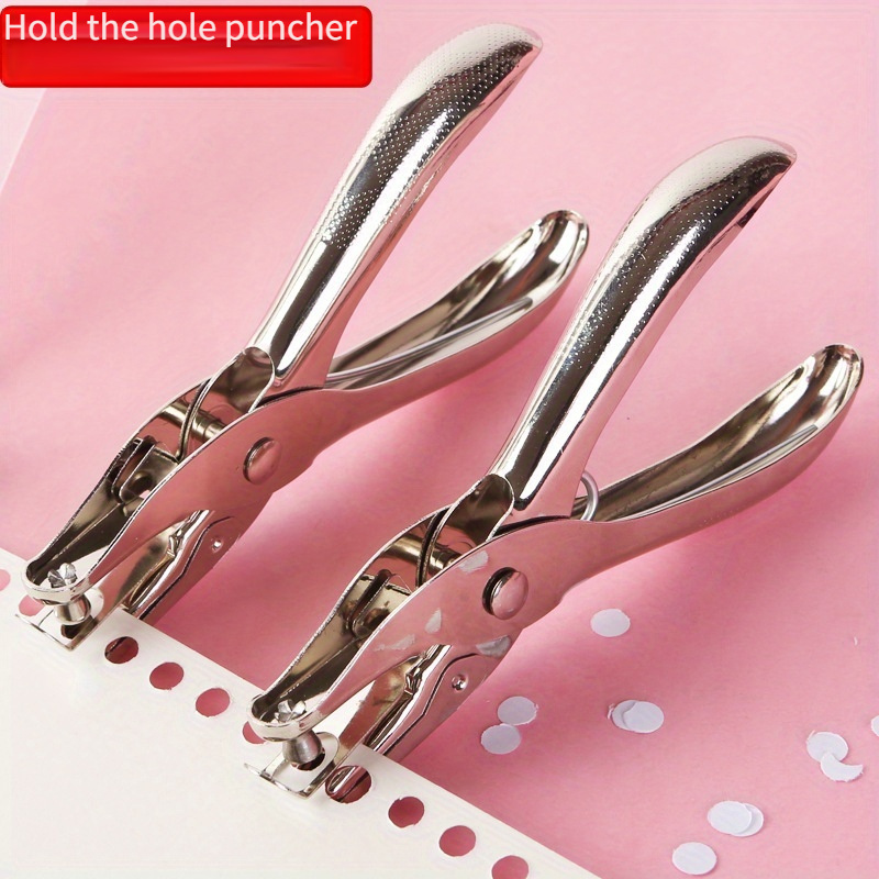 

Heavy Duty Single Hole Punch With Rubber Grip, Manual Metal Paper Puncher For Office School Supplies, A4 Compatible