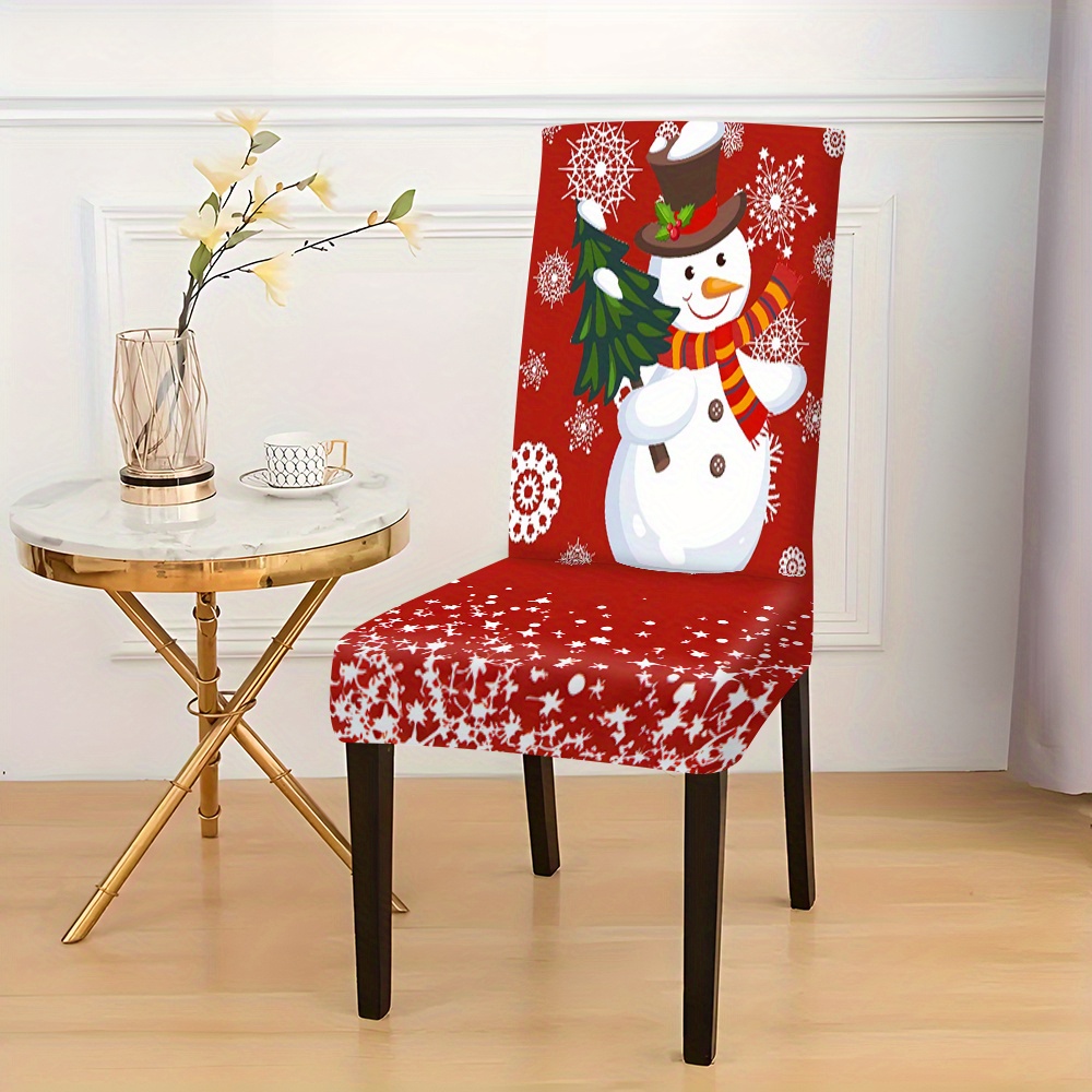 

2/4/6-piece Modern Christmas Chair Covers With - Stain-resistant Polyester, Easy Care, Universal Fit For Dining & Kitchen Chairs