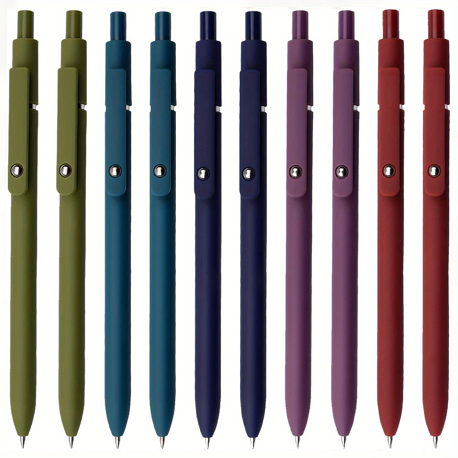 Image of Daltack 10 Pack 0.5mm Fine Point, Gel Pens, Quick- Pens, Smooth Writing For Office, Perfect Gifts For Women
