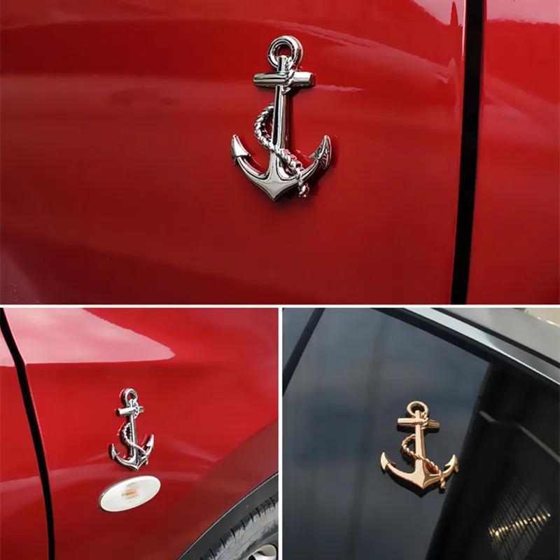 

1pc Metal Pirate Ship Anchor Emblem - Car Or Boat Grill Badge, Unique Navy Design, Nautical Enthusiasts, Boat Accessories