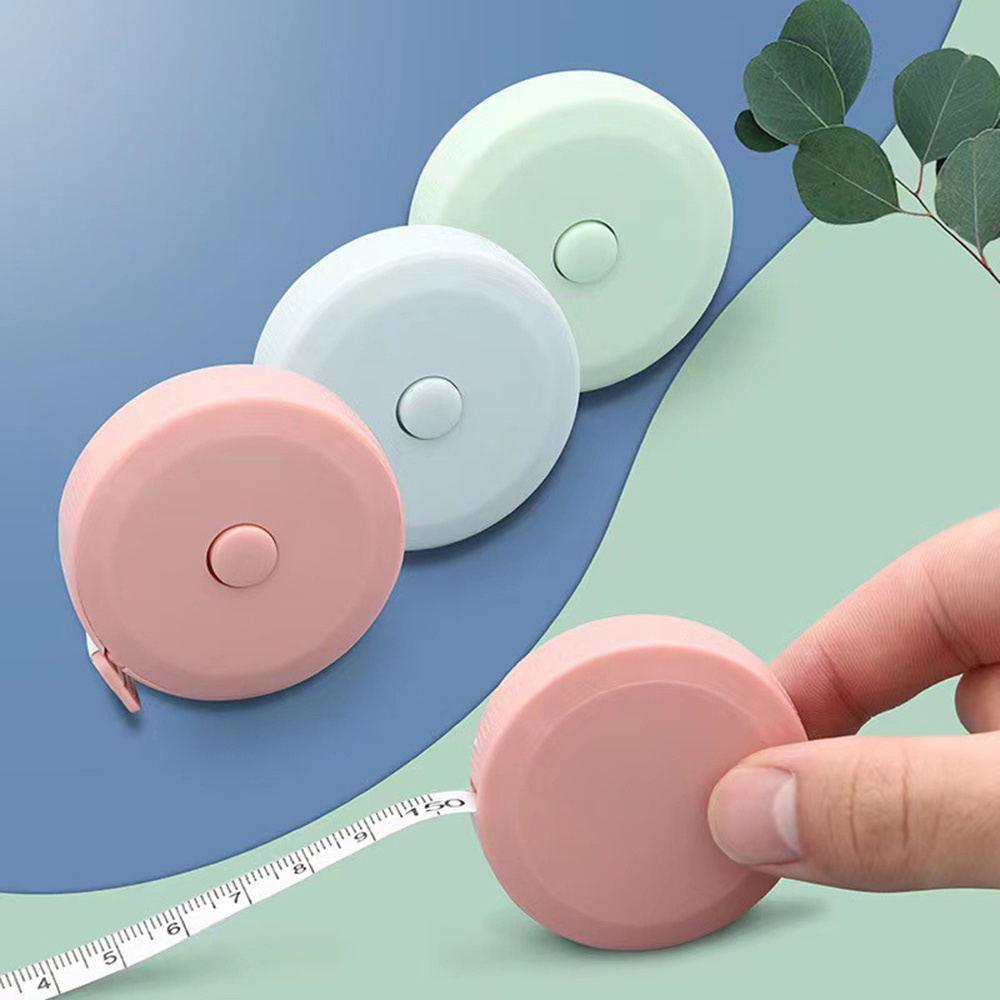 1pc 60-inch Retractable Double-Sided Mini Soft Tape Measure - Portable One-Click Ruler with Dual Hooks for Sewing, Tailoring, Knitting Crafts & Body/Fabric Measurement, Tape Measure for Sewing, Sewing Essential, Tailoring Tool, Compact Design, Durable Mechanism, Smooth Casing, Body Measurement, Sturdy Construction, DIY Hobbyists
