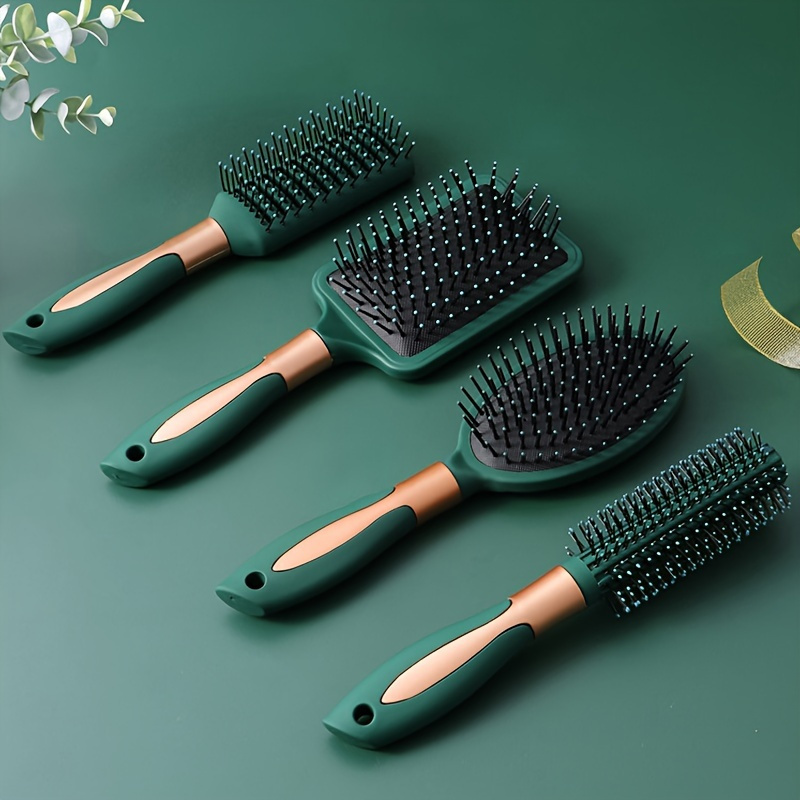 

Ionic Detangling Comb With Air Cushion And Bristle For Normal Hair - Abs Plastic Handle, Gentle Curling, And Easy To Use