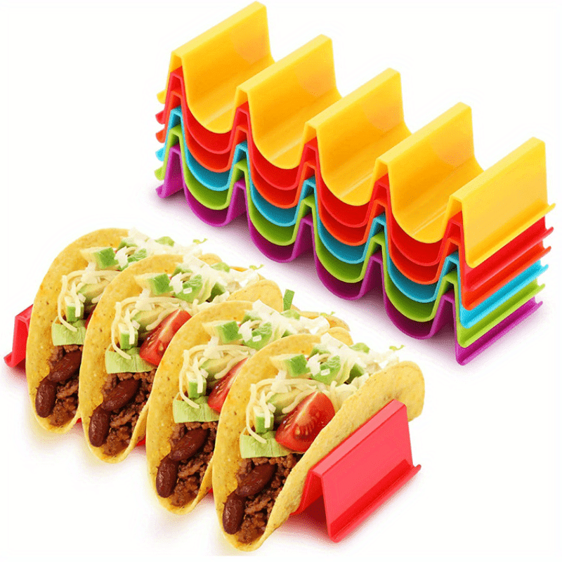 

1-6-pack Taco Holder Stands, Bpa-free Pp Plastic, Taco Racks, Holds , Dishwasher Safe, And Space-saving Taco Shells Holder For Party And Home Use