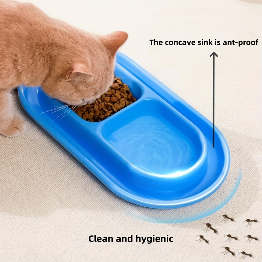 

Ant-proof Dual Pet Bowls For Cats & Dogs - Plastic Pet Feeding Station, Easy-clean Cat Bowls, Hygienic Outdoor Dog Feeding Dishes - Without Battery