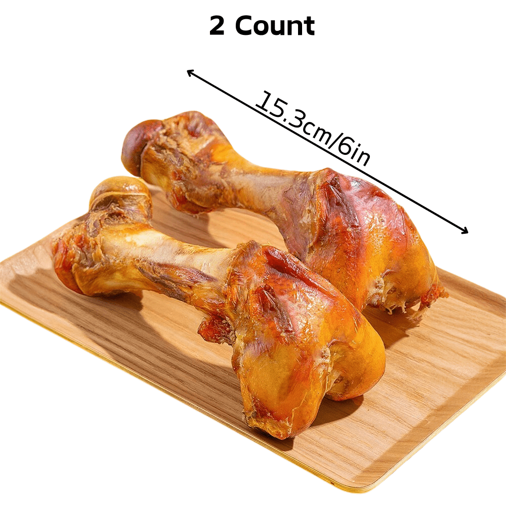TEMU 2/4 Count 6 Inch Beef For Aggressive Chewers, Large And Medium Breed Dog Treat, Natural, Tough, Chew Toy