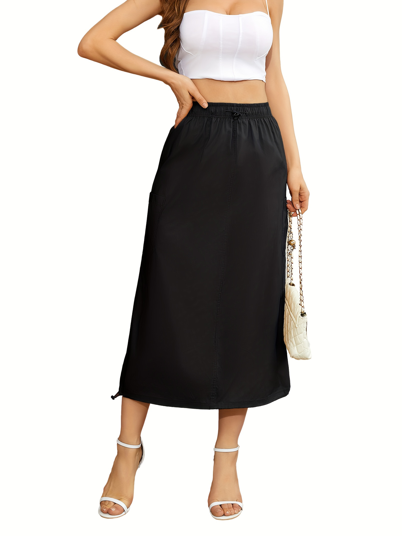 cargo skirt long sold on Temu United States