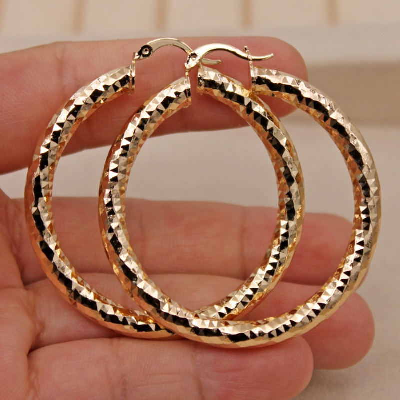 

Dazzling Plated Statement Hoop Earrings - Perfect For Everyday Style & Party Glam - Versatile Dating Accessory - Designed For The Fashion-forward Cool Lady