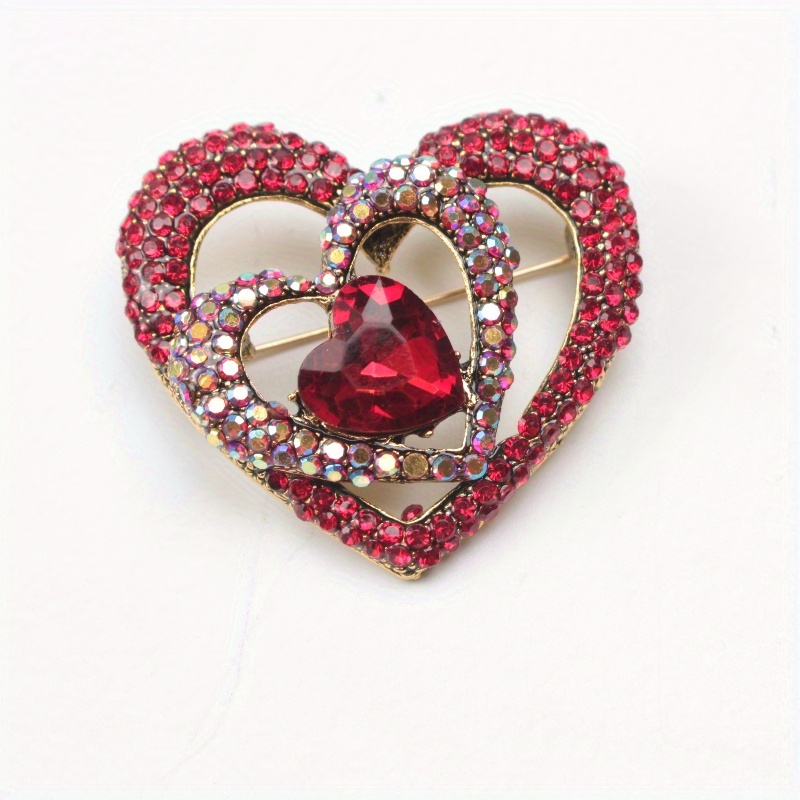 

Brooch Pin - For Women - Red