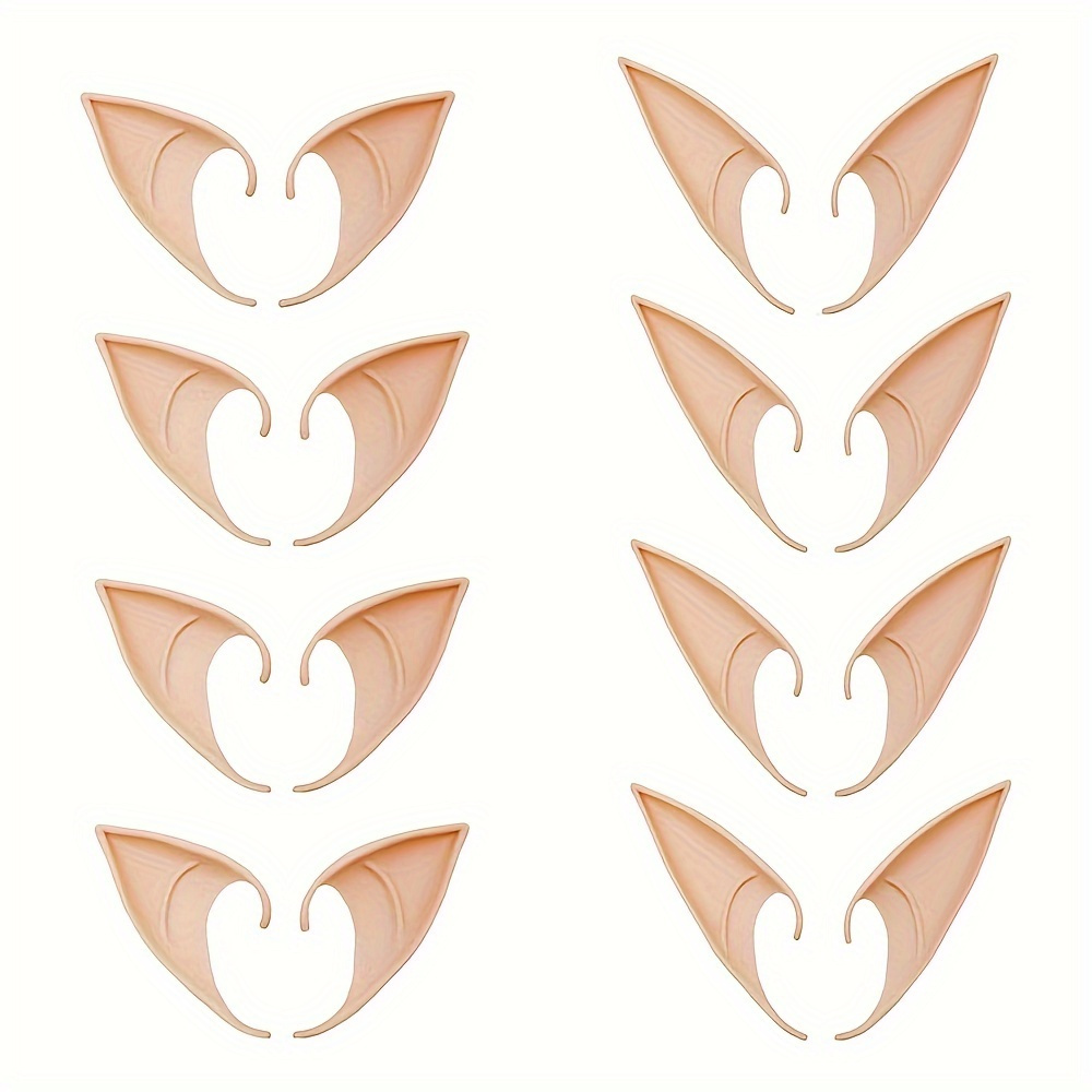 16pcs Fairy & Elf Ears - Latex Cosplay Accessories For Halloween, Christmas, Birthdays & Parties - Durable Rubber Gnome Ears For Costumes