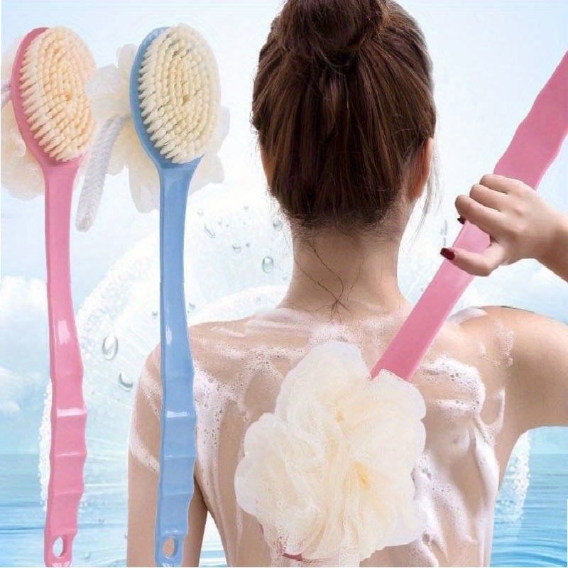 

Double-sided Bath Brush For Back Scrubbing Without For Help. Long- Brush With Soft . Double-sided Bath Brush For Scrubbing Mud And Removing Dust. A For Couples To Use (2pcs, Couple Model).