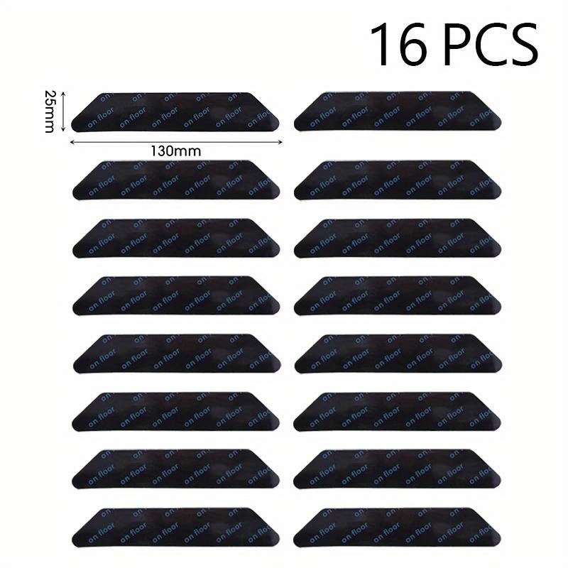 Image of 16pcs Carpet Non-slip Sticker Reusable Washable Anti Curling Carpet Patch Fixed Stickers Floor Rug Mat Tape Gripper Corner Pad