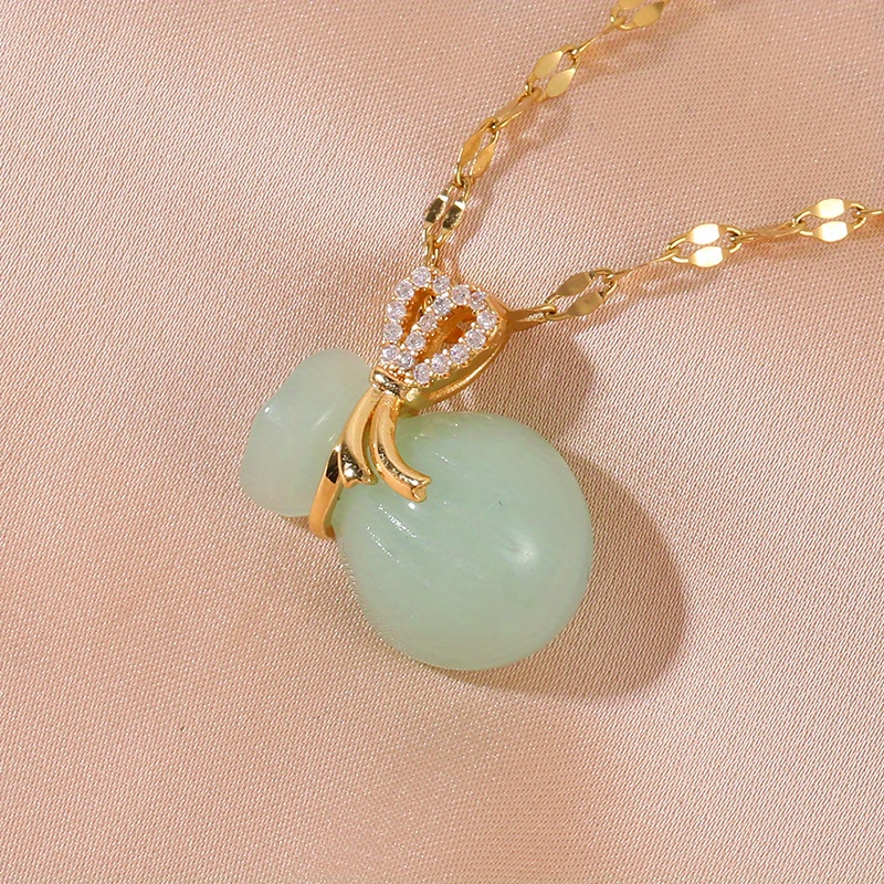 1 piece traditional chinese style green imitation jade - Temu
