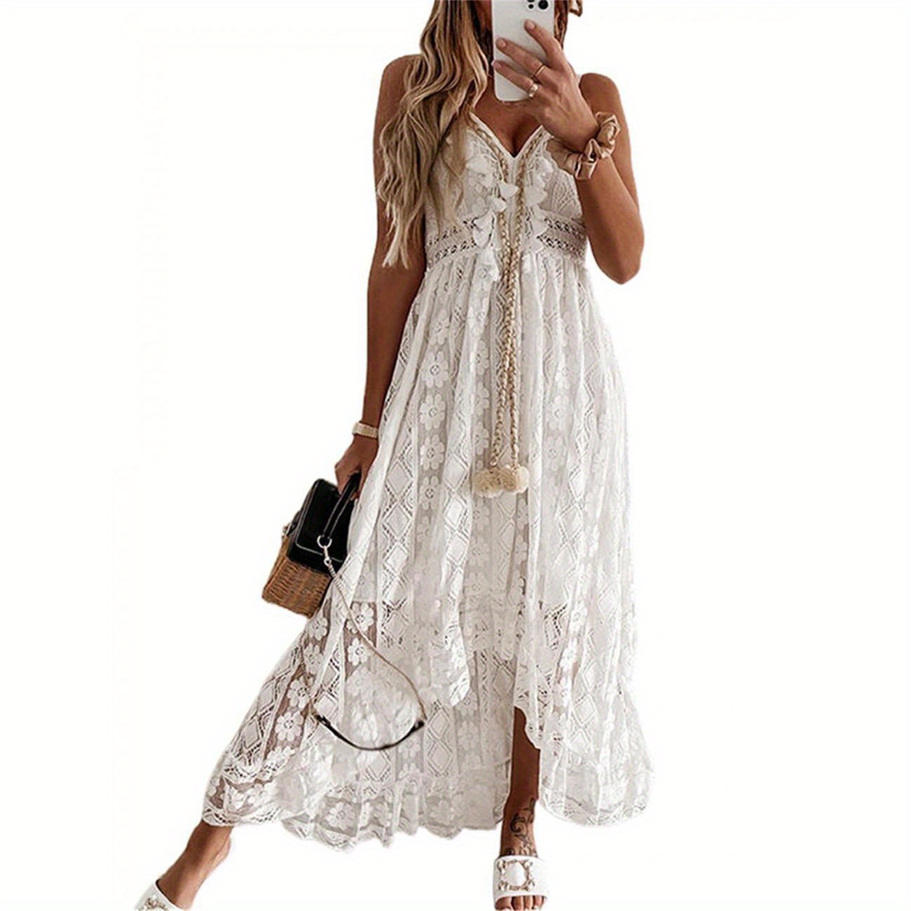 

Women Plus Size Hem Long , V- Sleeveless For /, /