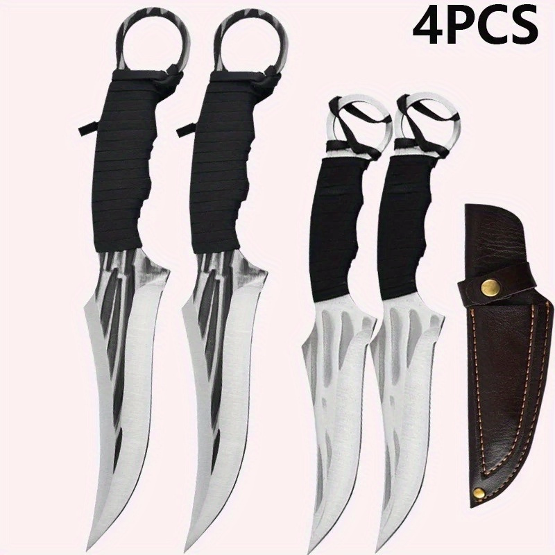 

4pcs Set Bucther Knife Stainless Steel Boning Knife Kitchen Hand Forged Knife Utility Knife Fish Slicing Knife Kitchen Supplies