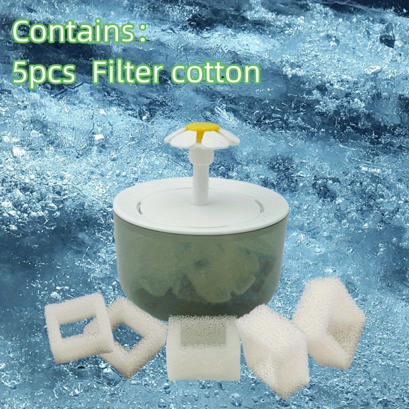 

5 Pcs Filter Cotton + 1 Pcs Pet Feeder For Cats: Usb Powered, 36v Or , Suitable For Cats