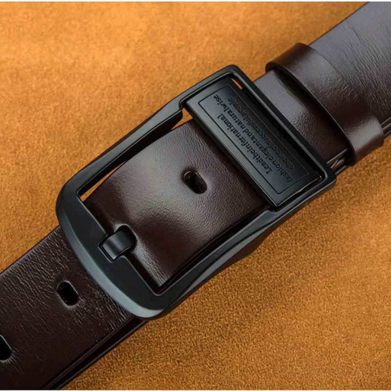 1pc fashionable belt for men retro   belt dual sided leather belt versatile belt for business details 3