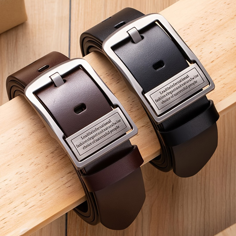 1pc fashionable belt for men retro   belt dual sided leather belt versatile belt for business details 5
