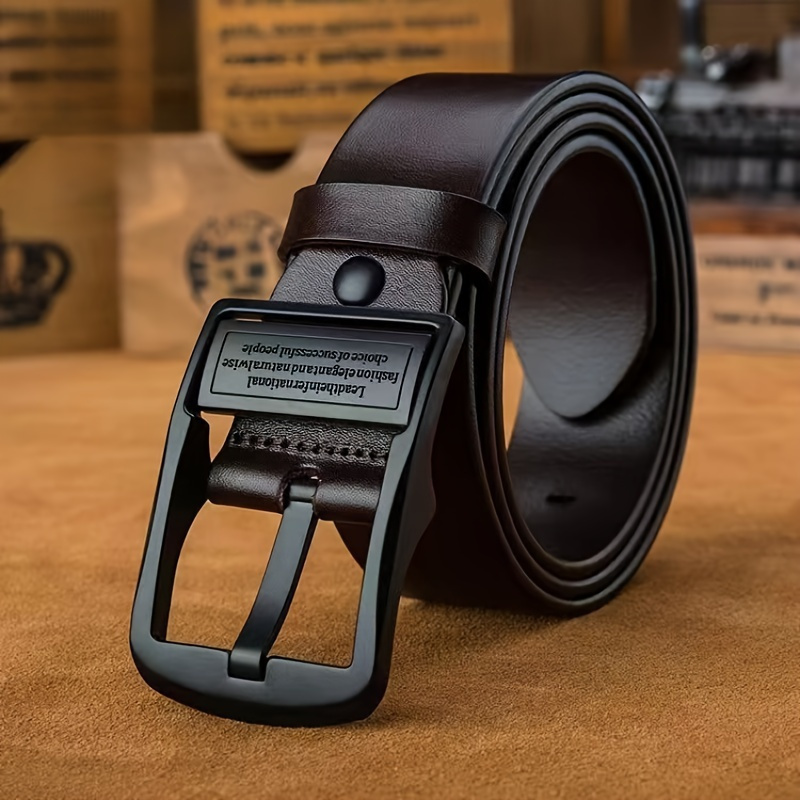 1pc fashionable belt for men retro   belt dual sided leather belt versatile belt for business details 7
