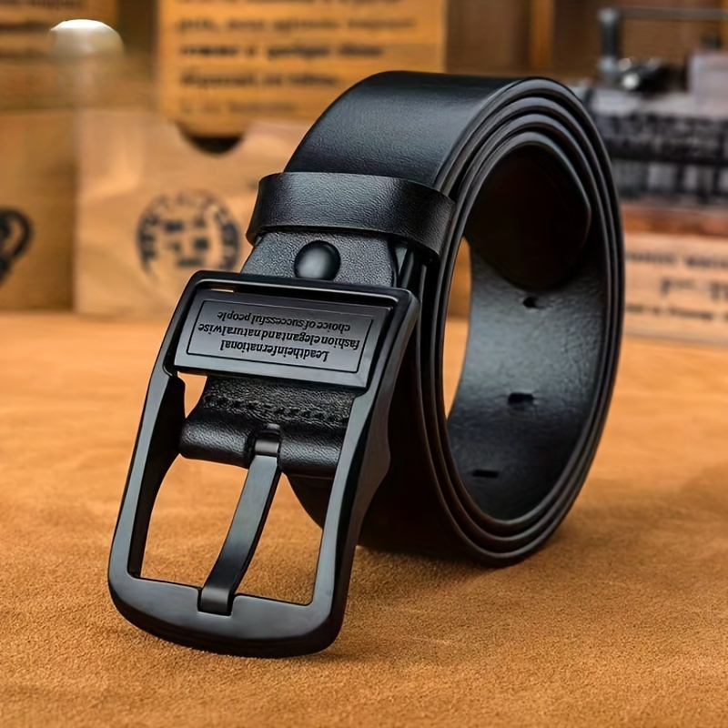 1pc fashionable belt for men retro   belt dual sided leather belt versatile belt for business details 8