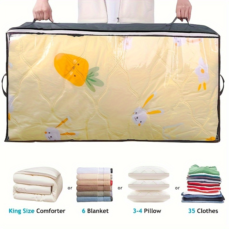 rectangular underbed storage bag contemporary fabric organizer with zipper lightweight dustproof container for home kitchen closet use non waterproof multi purpose under bed storage details 0