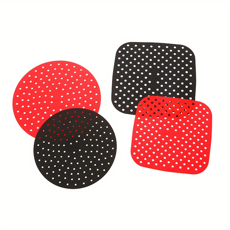 

Silicone Air Fryer Mats, Non-stick, Heat Resistant, Reusable, Easy Clean, Waterproof, Oil-proof, Round & Square Set For Healthy Cooking