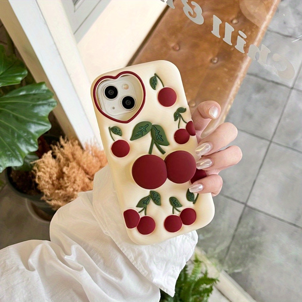 

Cherry Stand Phone Case For 11 12 13 14 15 Promax