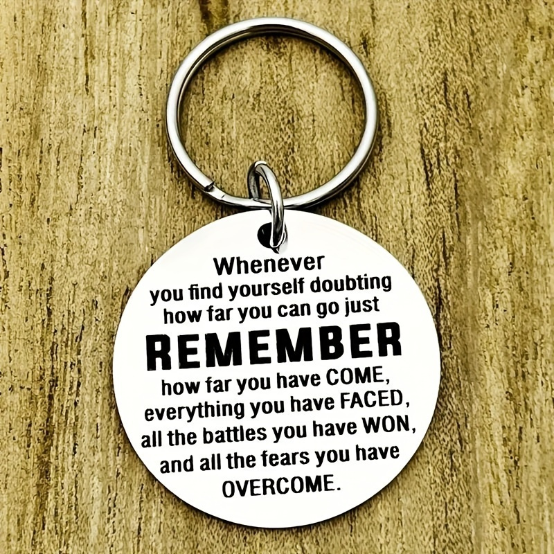 

& Sobriety Keychain - Stainless Steel Inspirational Gift For Recovery, , Warriors & Post-surgery Support