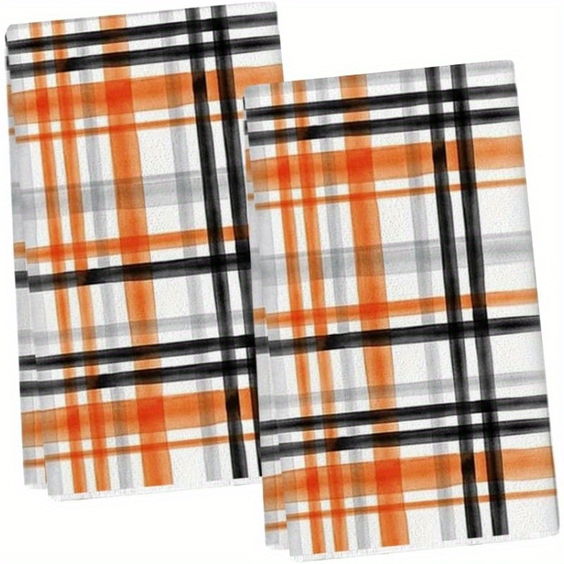 

2pcs Set Kitchen Towels - , Absorbent Polyester Dish Cloths For Decor, 18x26 Inches